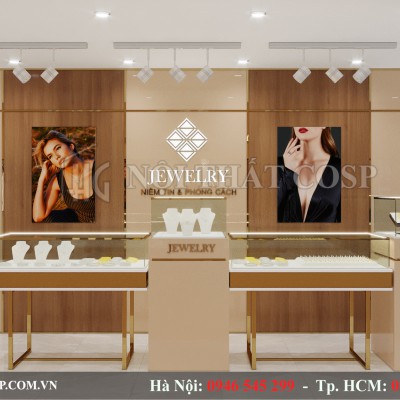 Thiết kế cửa hàng Vàng - Bạc - Kim Cường - Anh Huân